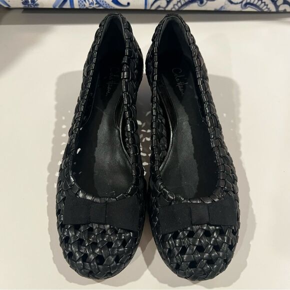 Cole Hann Nike air leather weaved wedge shoes made in Brazil 8 1/2 B - Picture 1 of 6